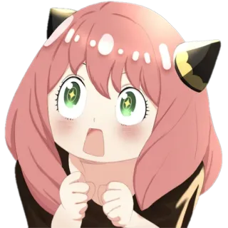 🤩 Anya Forger Spy x Family Anya, Spy x Family, Anime, Cartoon, süß, Ausdruck, geschockt telegram sticker