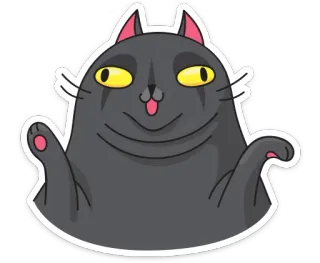 🤗 кот, стикер, животное, смешной, мультфильм telegram sticker