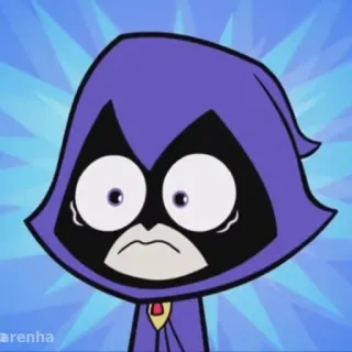 😳 Raven Teen Titans Cartone animato, Teen Titans, Raven, Triste, Piangendo telegram sticker