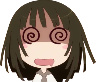 😵 anime, confused, dizzy, cartoon, expression telegram sticker