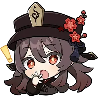 😨 Hu Tao Genshin Impact anime, video game, Hu Tao, Genshin Impact, cute whatsapp sticker