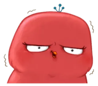 😏 niedlich, Cartoon, wütend, Vogel, lustig, Sticker telegram sticker