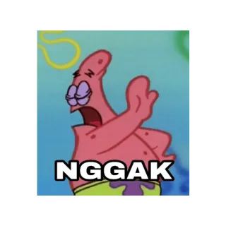 😀 Patrick Star Spongebob Squarepants NGGAK Patrick, bintang laut, Spongebob, kartun, meme telegram sticker