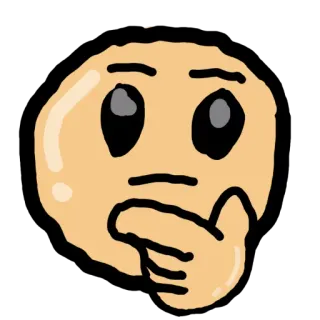 🤔 emoji, thinking, expression, doodle telegram sticker