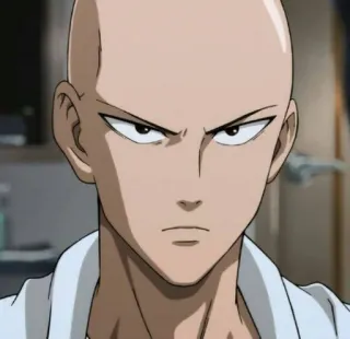 🥊 Saitama One-Punch Man Anime, One Punch Man, Saitama, Bohater, Postać telegram sticker