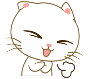 😪 chat, mignon, animal, autocollant, joyeux telegram sticker