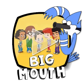▶ Big Mouth BIG MOUTH animation, comedy, tv show, teenagers, netflix, big mouth telegram sticker