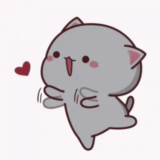 💌 кот, милый, стикер, каваий, мультфильм, животное, сердце telegram sticker
