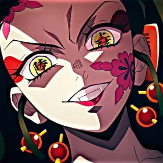 🤍 Daki Demon Slayer Anime, Demônio, Garota, Daki, Demon Slayer telegram sticker