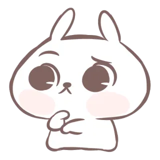 🤔 fofo, coelho, coelhinho, kawaii, adesivo telegram sticker
