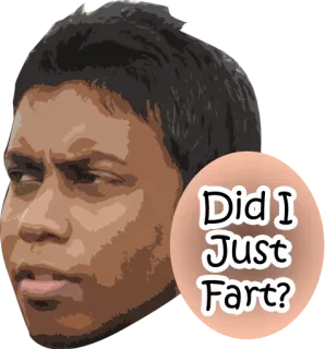 😑 Did I Just Fart? Meme, Pedo, Pregunta, Divertido, Expresión whatsapp sticker