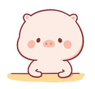 ⭐ cute, pig, cartoon, animal, kawaii whatsapp sticker