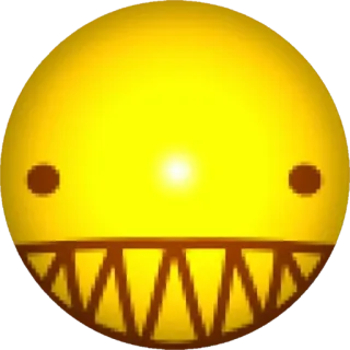 🤩 emoji, gesicht, gelb, zähne, gruselig, unheimlich telegram sticker