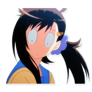 😟 Anime, Cartoon, Mädchen, überrascht, Figur, Illustration whatsapp sticker