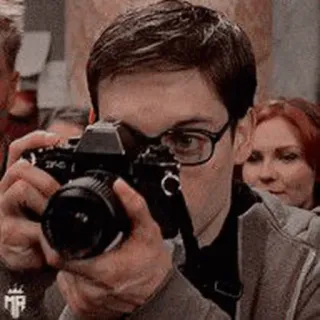 🕷 Peter Parker hombre, fotografía, cámara, gente telegram sticker