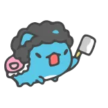 🔪 desenho animado, animal, fofo, sorvete, divertido telegram sticker