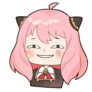 😈 Anya Forger Spy x Family Anime, Cartoon, Meme, Spy x Family, Anya Forger, Lustig, Süß telegram sticker
