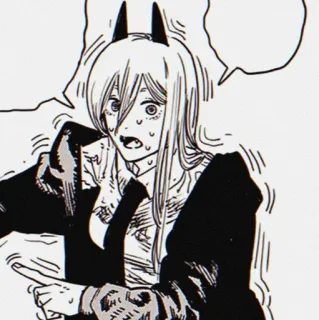 🐚 Power Chainsaw Man anime, manga, Chainsaw Man, Power, devil, expression, cartoon telegram sticker