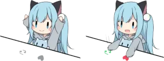 👍 Anime, Chibi, Dễ thương, Tai mèo, Kawaii telegram sticker