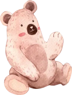 🐻 Bär, niedlich, Tier, Aquarell, Teddybär whatsapp sticker