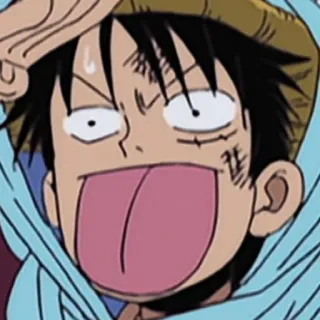 😛 Monkey D. Luffy One Piece Anime, Mangá, Luffy, One Piece, Desenho animado, Personagem, Engraçado telegram sticker