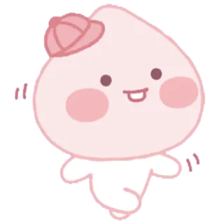 😗 만화, 귀여운, 카와이, 분홍색, 복숭아, 캐릭터 telegram sticker