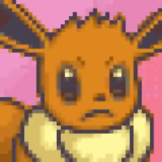 😠 Eevee Pokemon Eevee, Pokémon, Video game, Kartun, Imut, Sedih telegram sticker