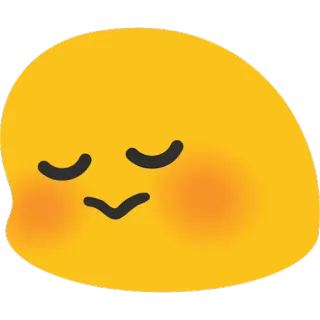 😳 Emoji, Śpiący, Blob, Żółty, Słodki, Spokojny, Twarz telegram sticker