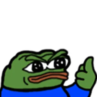 🖕 Pepe the Frog pepe, 青蛙, 表情包, 网络, 点赞 telegram sticker