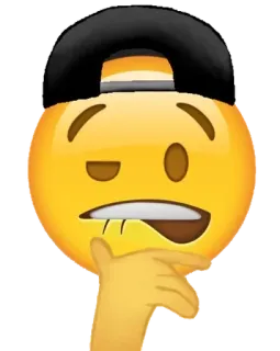 😏 emoji, smirk, thinking, hat, expression whatsapp sticker