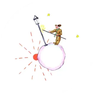 👑 The Little Prince El Principito, Antoine de Saint-Exupéry, Personaje, Libro, Literatura infantil telegram sticker