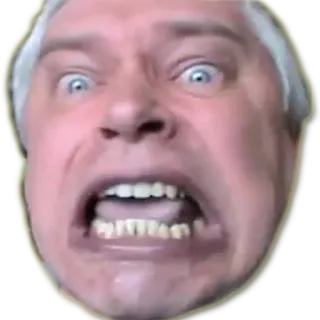 😡 enojado, cara, grito, impactado, miedo, hombre, asustado telegram sticker
