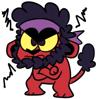 😡 Cartoon, Löwe, Wütend, Rot, Tier telegram sticker