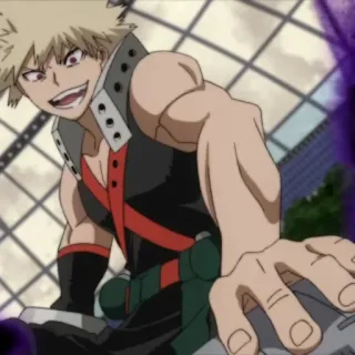 😶 Bakugo Katsuki My Hero Academia アニメ, 僕のヒーローアカデミア, 爆豪, 勝己, 爆破, キャラクター telegram sticker