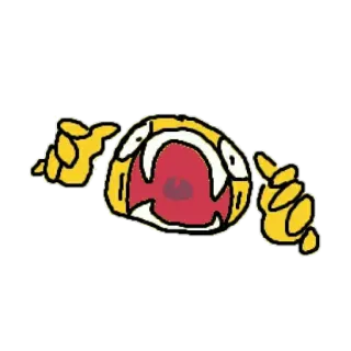 🤯 mostro, urlare, cartone animato telegram sticker