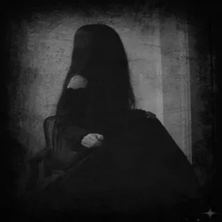 🖤 dark, gothic, woman, dress, shadows, spooky telegram sticker