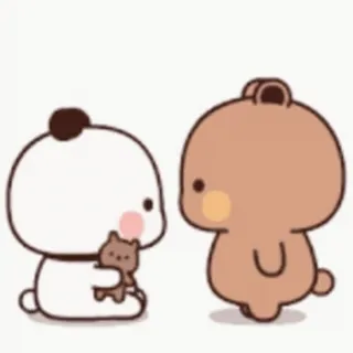 😘 mignon, ours, panda, animal, dessin animé, kawaii, amour, affection telegram sticker