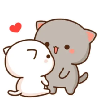 💟 koty, słodkie, kawaii, miłość, urocze, zwierzęta, kreskówka telegram sticker