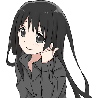👍 anime, cartone animato, ragazza, carina, pollice in su telegram sticker