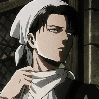 ☕ Levi Ackerman Attack on Titan Anime, Ataque a los Titanes, Levi Ackerman, Personaje, Limpieza, Manga telegram sticker
