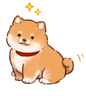 ☺️ cane, shiba inu, animale, carino, scintillio whatsapp sticker