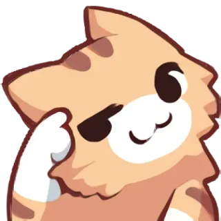 😼 chat, pensif, mignon, animal, mème, drôle telegram sticker