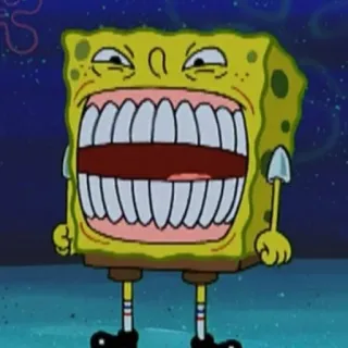 😬 Spongebob Squarepants spongebob, funny, cartoon, nickelodeon, meme telegram sticker
