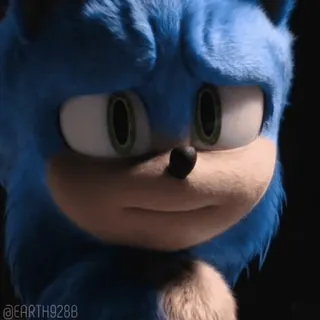 😕 Sonic @EARTH9288 Sonic, Igel, Sonic the Hedgehog, Videospiel, Charakter telegram sticker