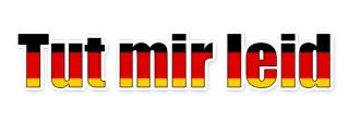 😄 Tut mir leid niemiecki, przepraszam, fraza, niemcy, przeprosiny whatsapp sticker