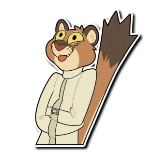 🤪 Kreskówka, Zwierzę, Wiewiórka, Kajdanka bezpieczeństwa, Szpital psychiatryczny, Zdrowie psychiczne telegram sticker