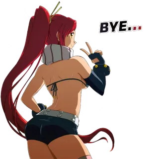 ✌ BYE... anime, goodbye, farewell, illustration, woman, cartoon telegram sticker