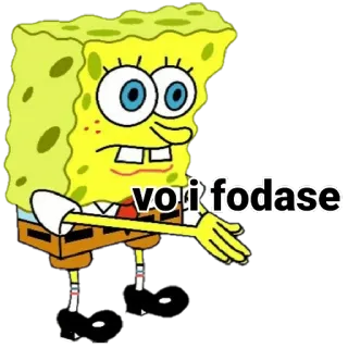 🏃‍♂ Spongebob Squarepants voi fodase cartoon, spongebob, swear telegram sticker