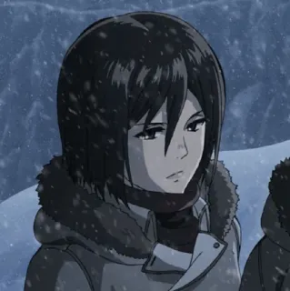 ❤️ Mikasa Ackerman Attack on Titan อนิเมะ, มิกาสะ, ผ่าพิภพไททัน, ตัวละคร whatsapp sticker