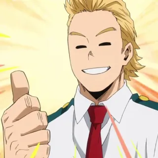 📚 Mirio Togata My Hero Academia Mirio Togata, My Hero Academia, anime, character, hero, thumbs up telegram sticker